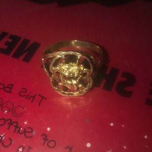 Tasmanian devil gold ring
